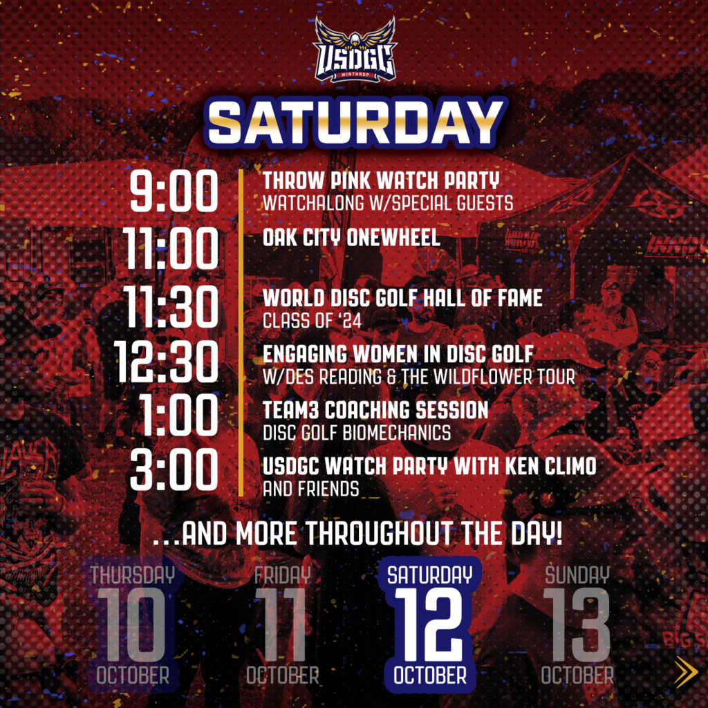 USDGC Fan Pavilion Saturday Events