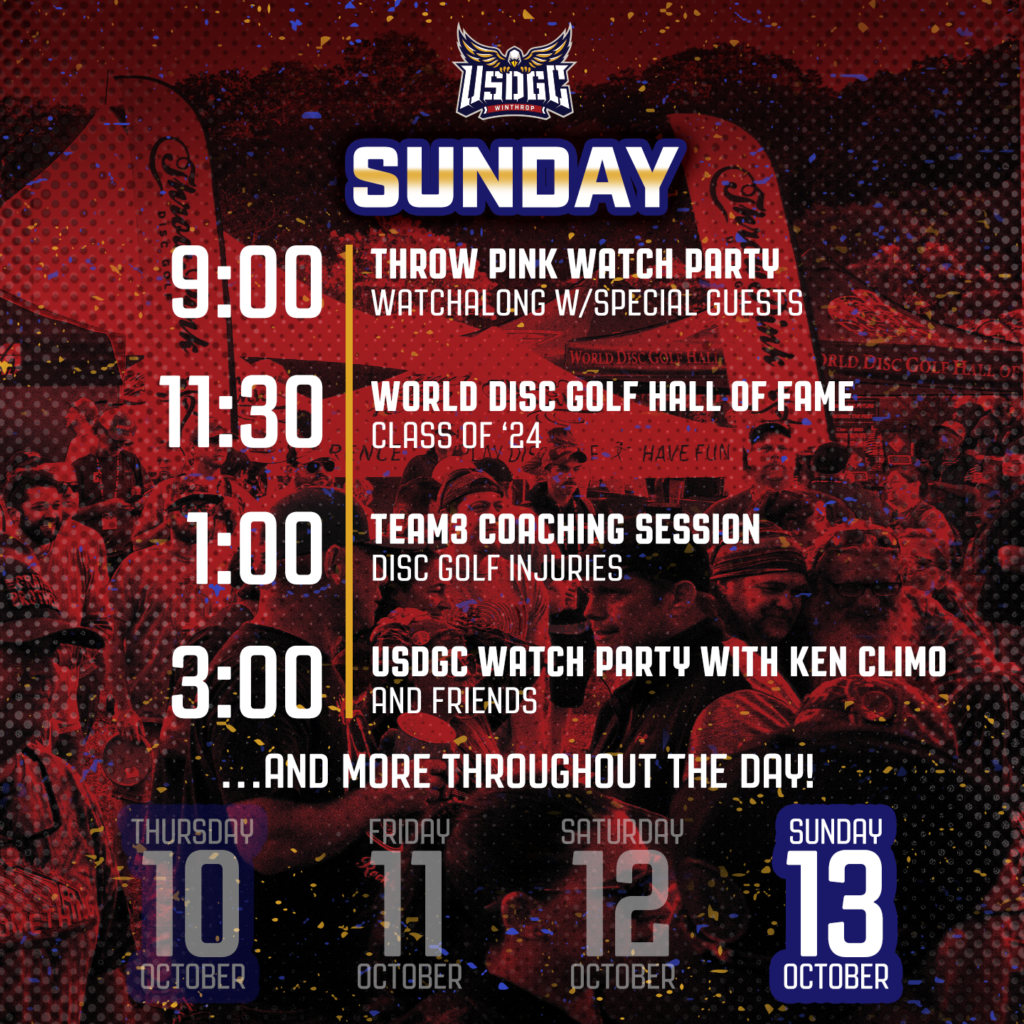 USDGC Fan Pavilion Sunday Events